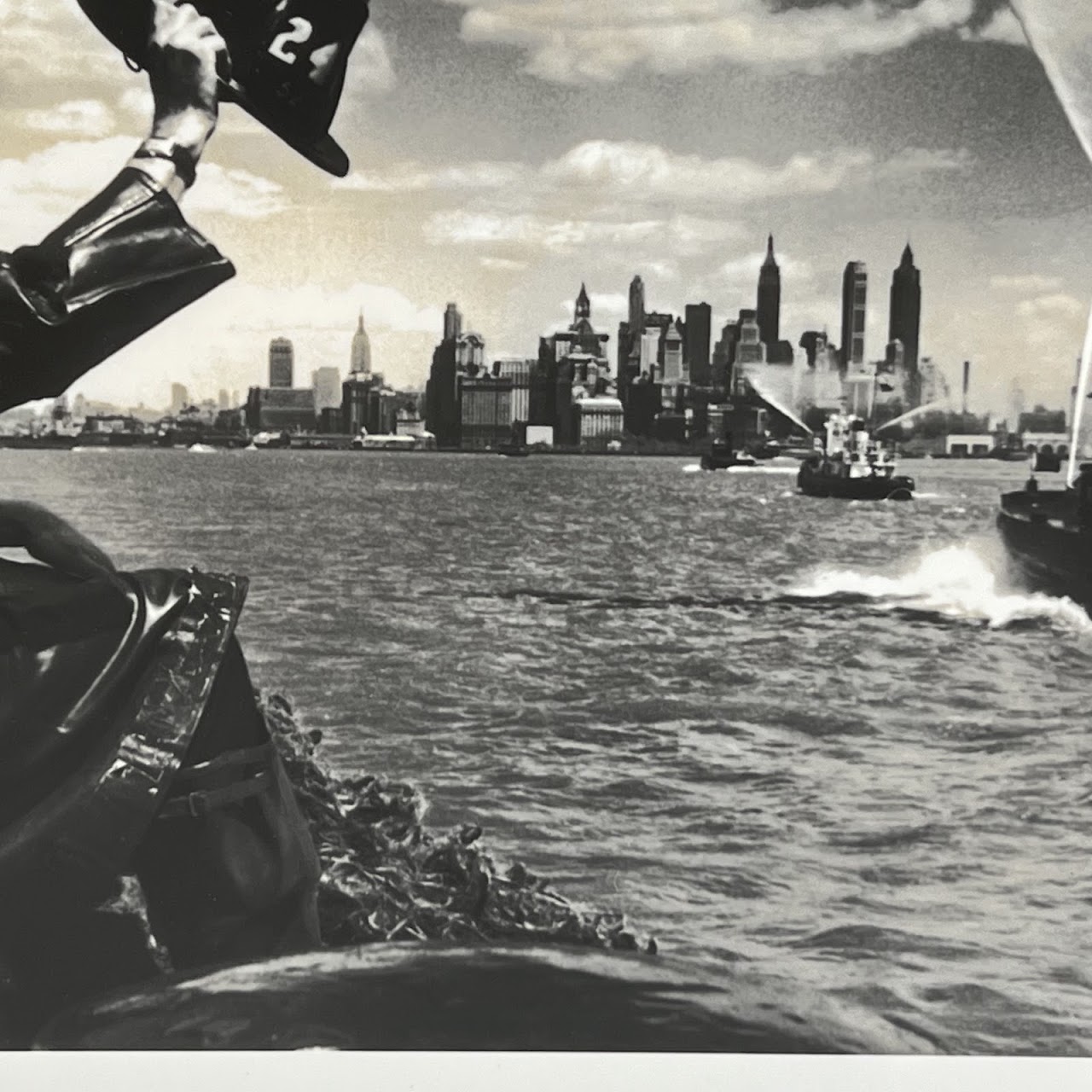 Fireboat and Firefighter New York Times Photo Collection Photograph