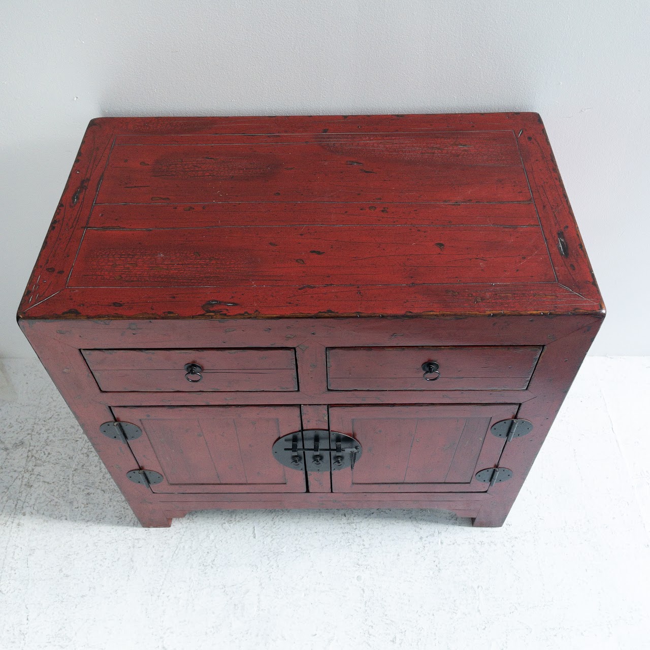 Pottery Barn Emmett Ming Red Cabinet #1