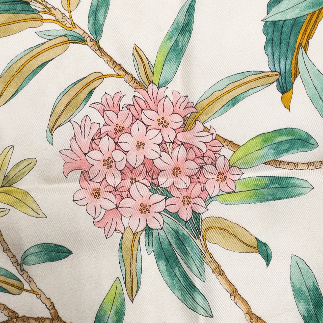 Gucci Floral Motif Silk Scarf