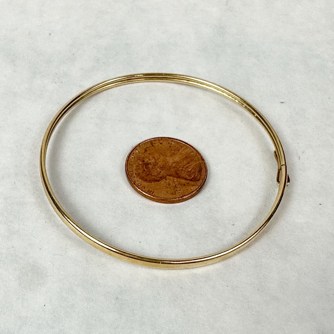 14K Gold Hoop Bracelet