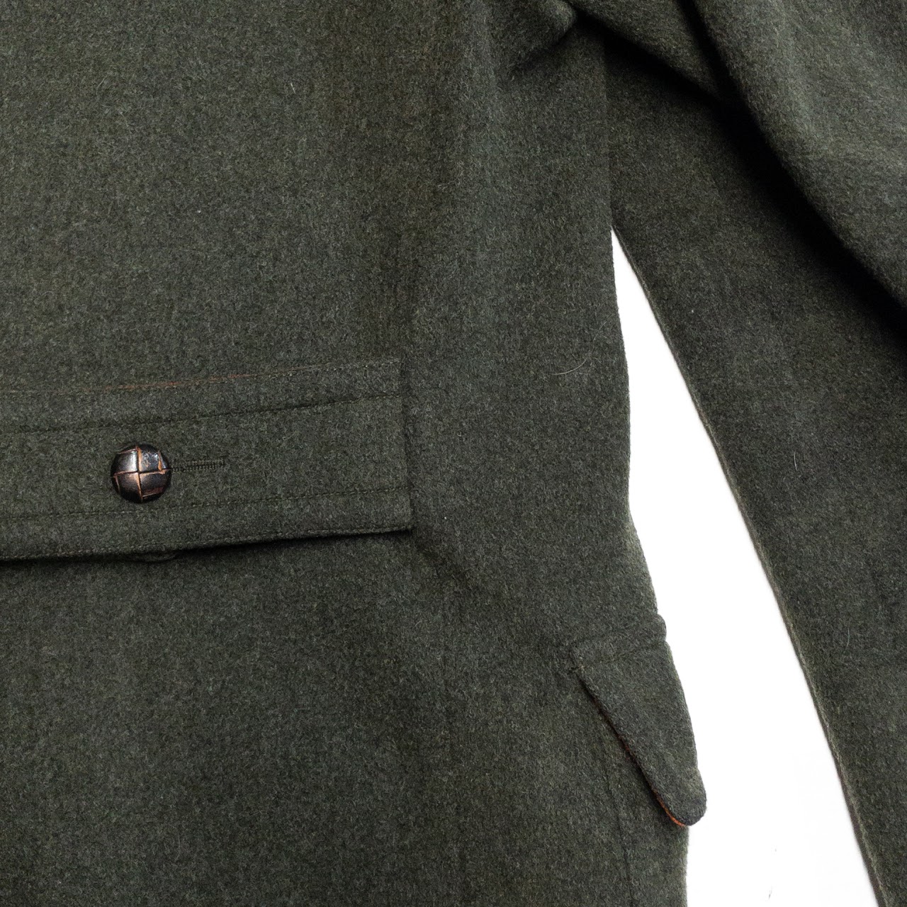 Dolce & Gabbana Olive Drab Wool Long Coat