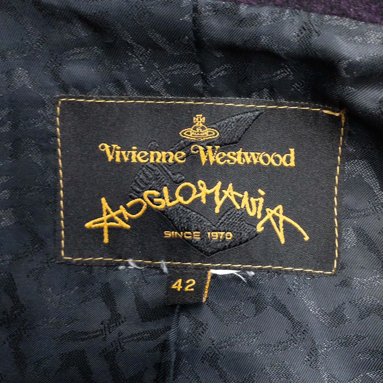 Vivienne Westwood Mid Length Purple Wool Coat