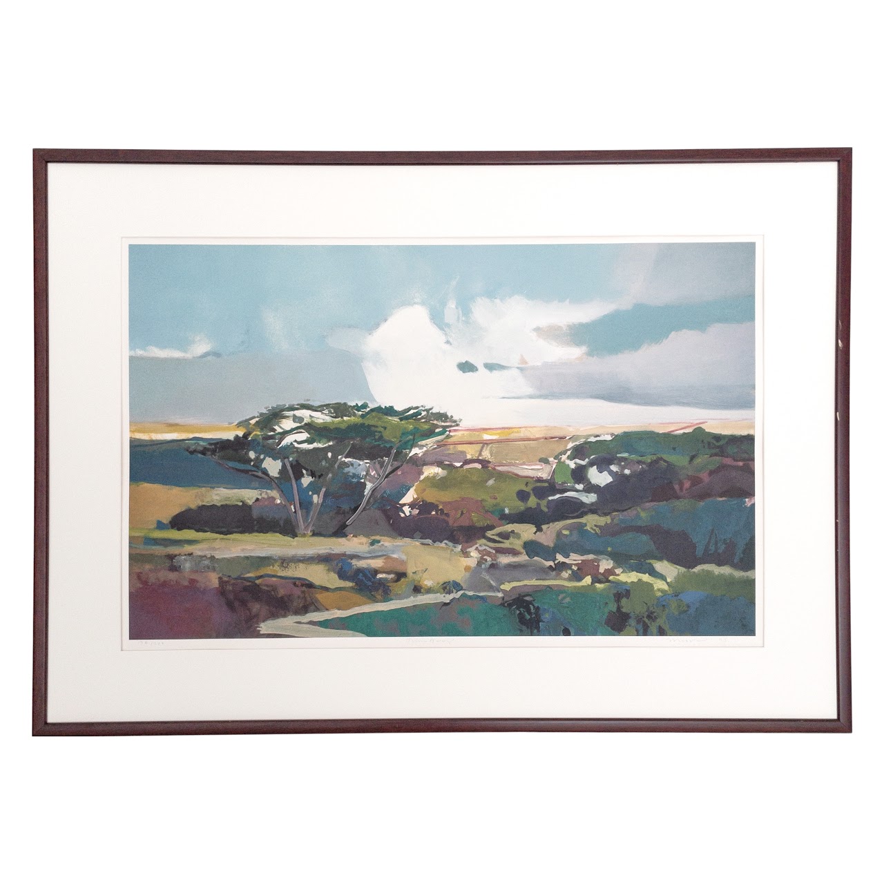 John Maxon Signed Landscape Lithograph