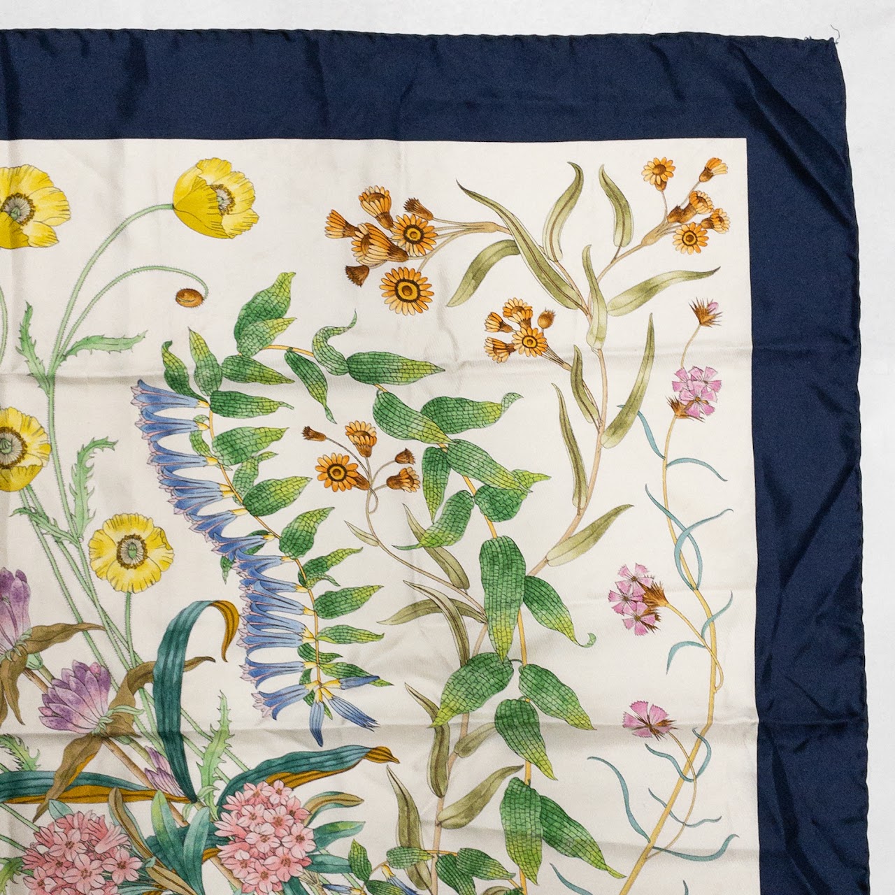 Gucci Floral Motif Silk Scarf