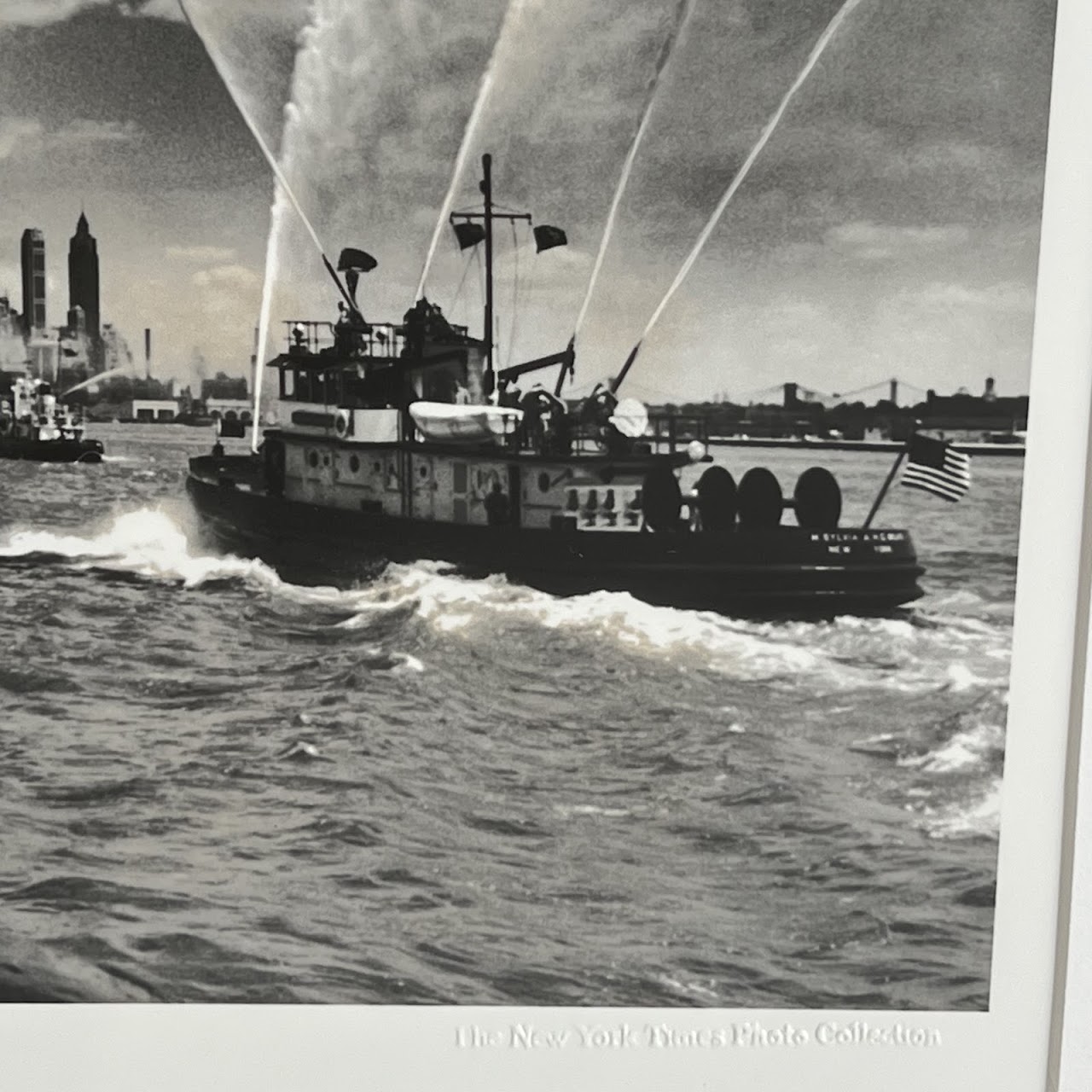 Fireboat and Firefighter New York Times Photo Collection Photograph