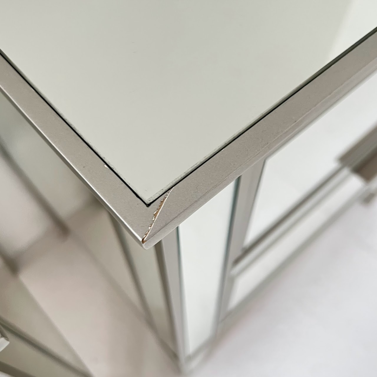 Mirrored End Table Pair