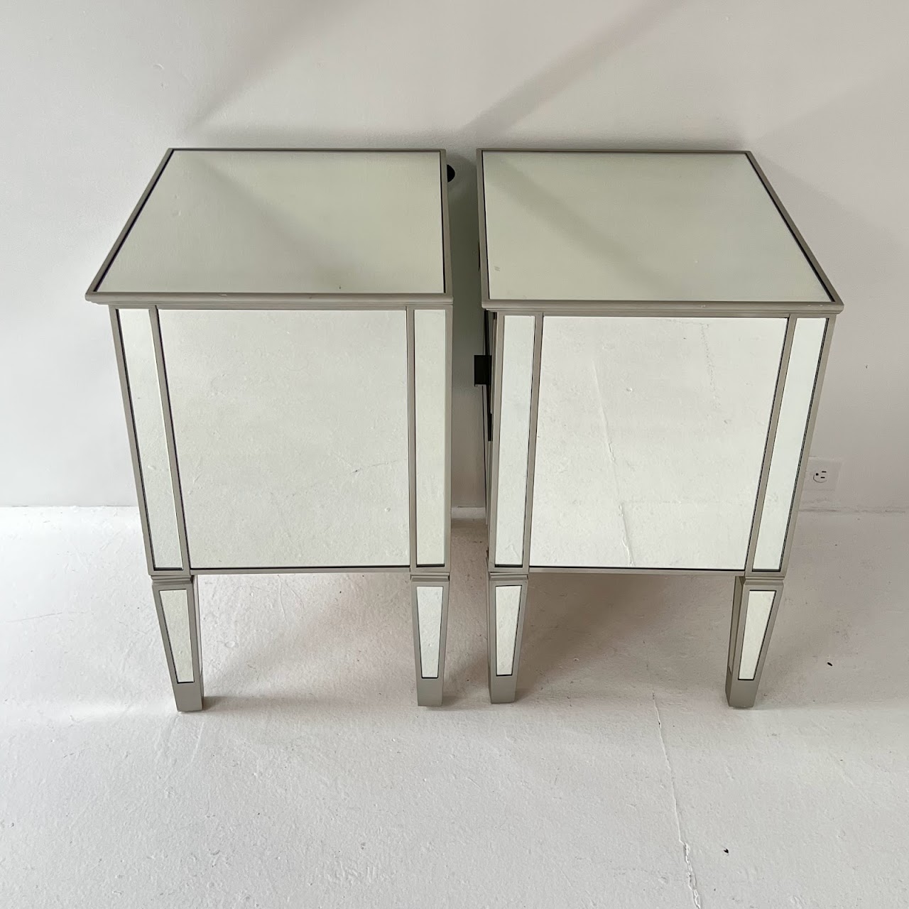 Mirrored End Table Pair