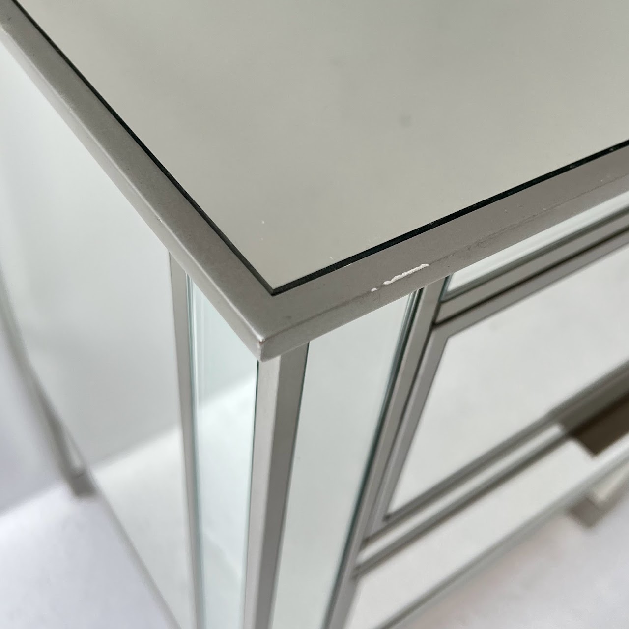 Mirrored End Table Pair