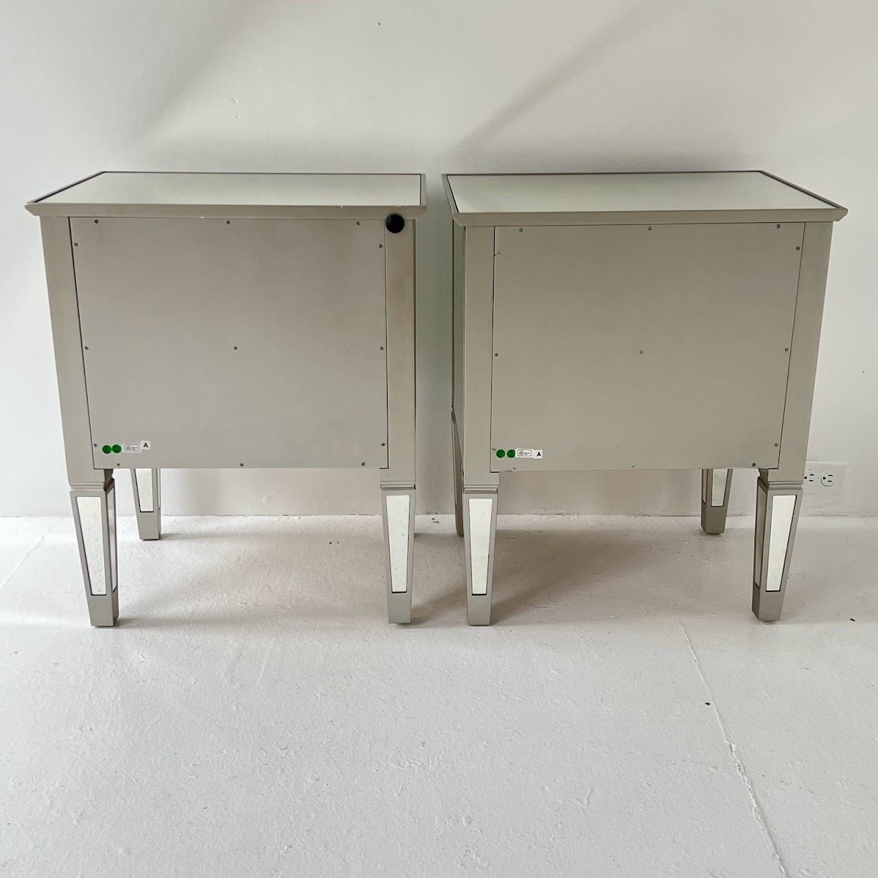 Mirrored End Table Pair