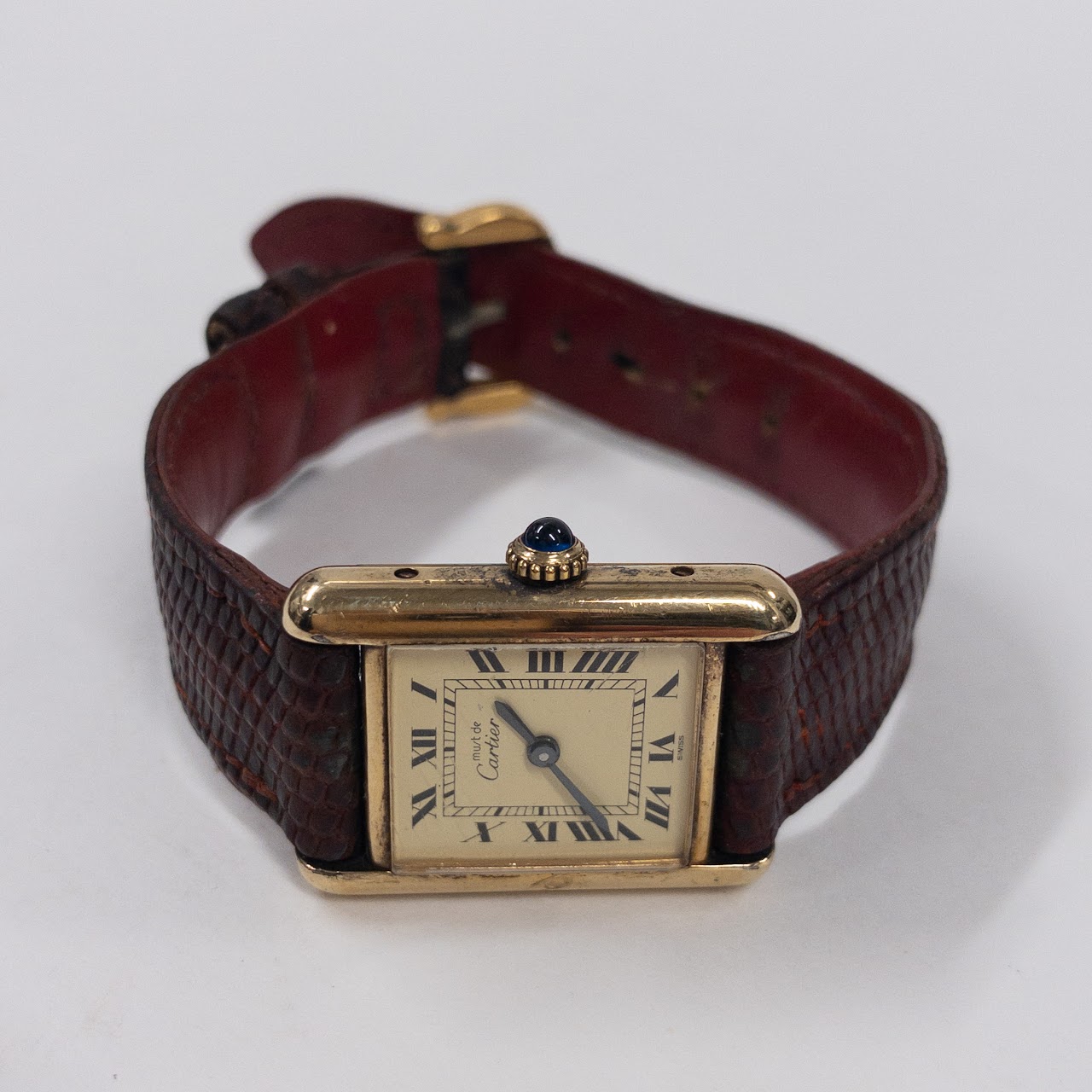 Must de Cartier 18K Gold Plated Vintage Wristwatch