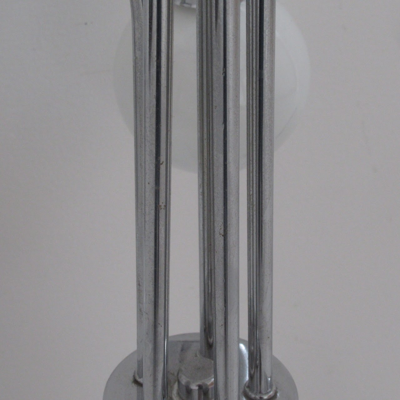 Vintage Five-Bulb Raindrop Chrome Table Lamp