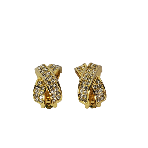 Christian Dior 'X' Clip Earrings