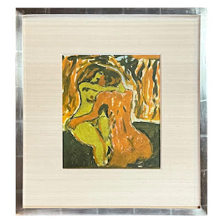 Erich Heckel Signed German Expressionist Oil Painting, 1921