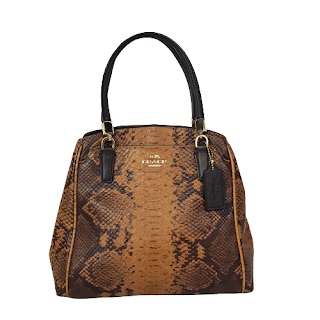 Coach Snake Embossed Dome Top Satchel