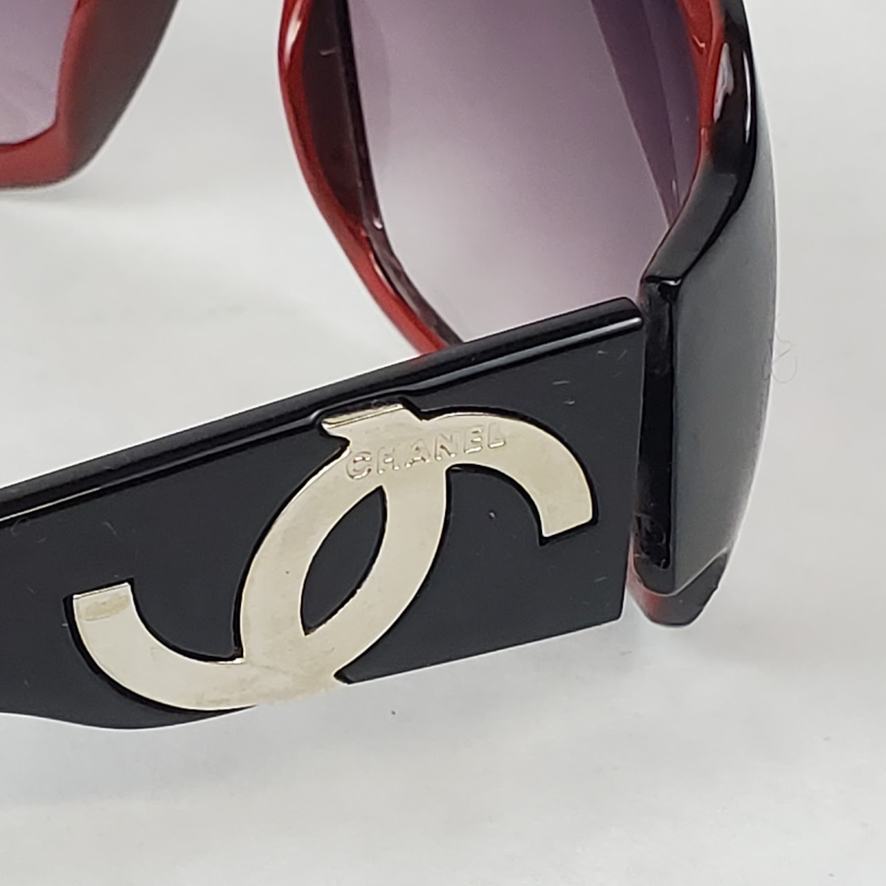 Chanel Logo Two-Tone Sunglasses