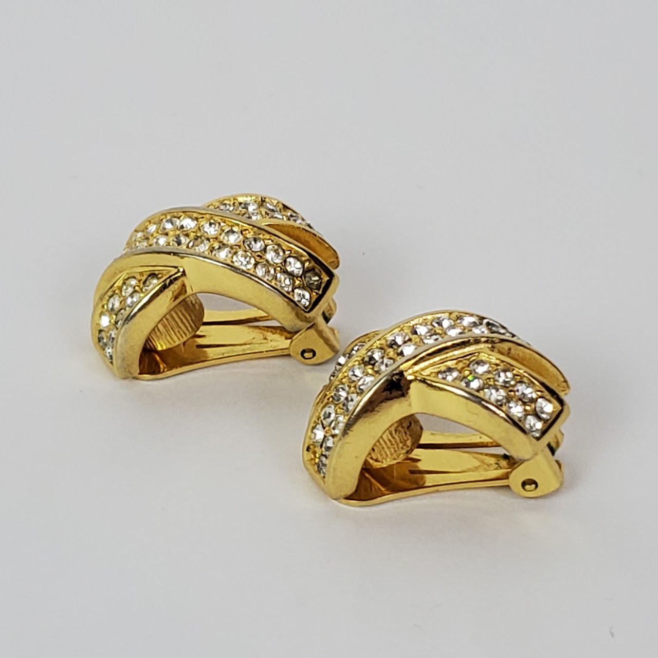 Christian Dior 'X' Clip Earrings