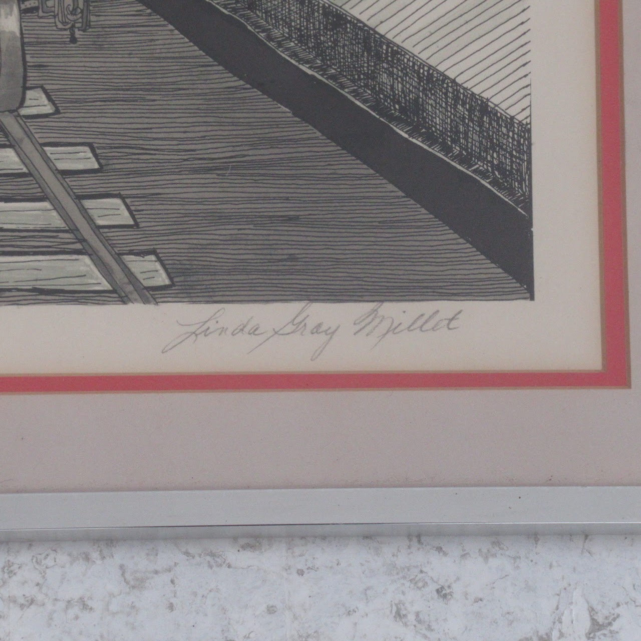 Linda Gray Millet Signed 'The Local' Subway Lithograph