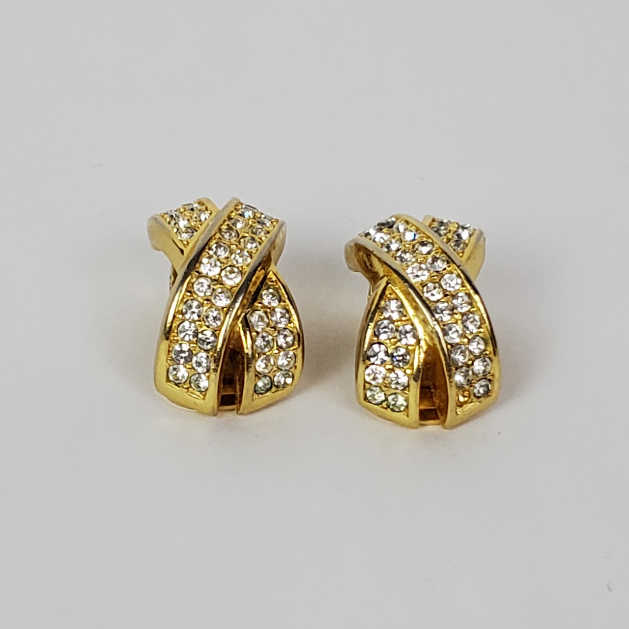 Christian Dior 'X' Clip Earrings