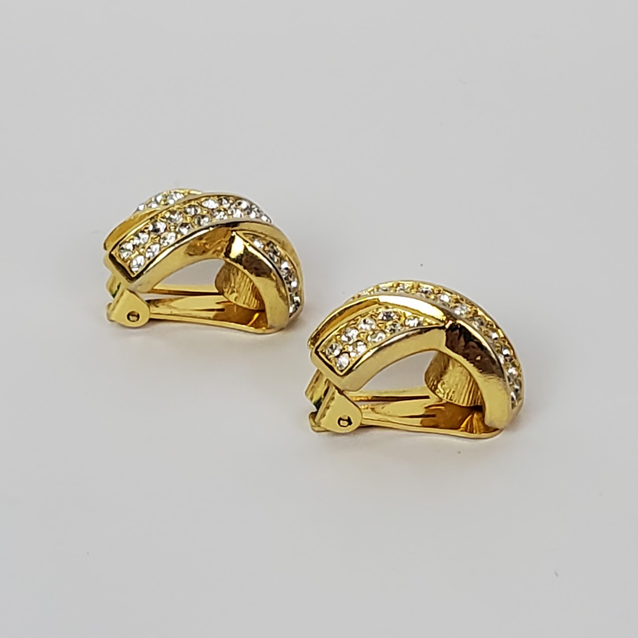 Christian Dior 'X' Clip Earrings