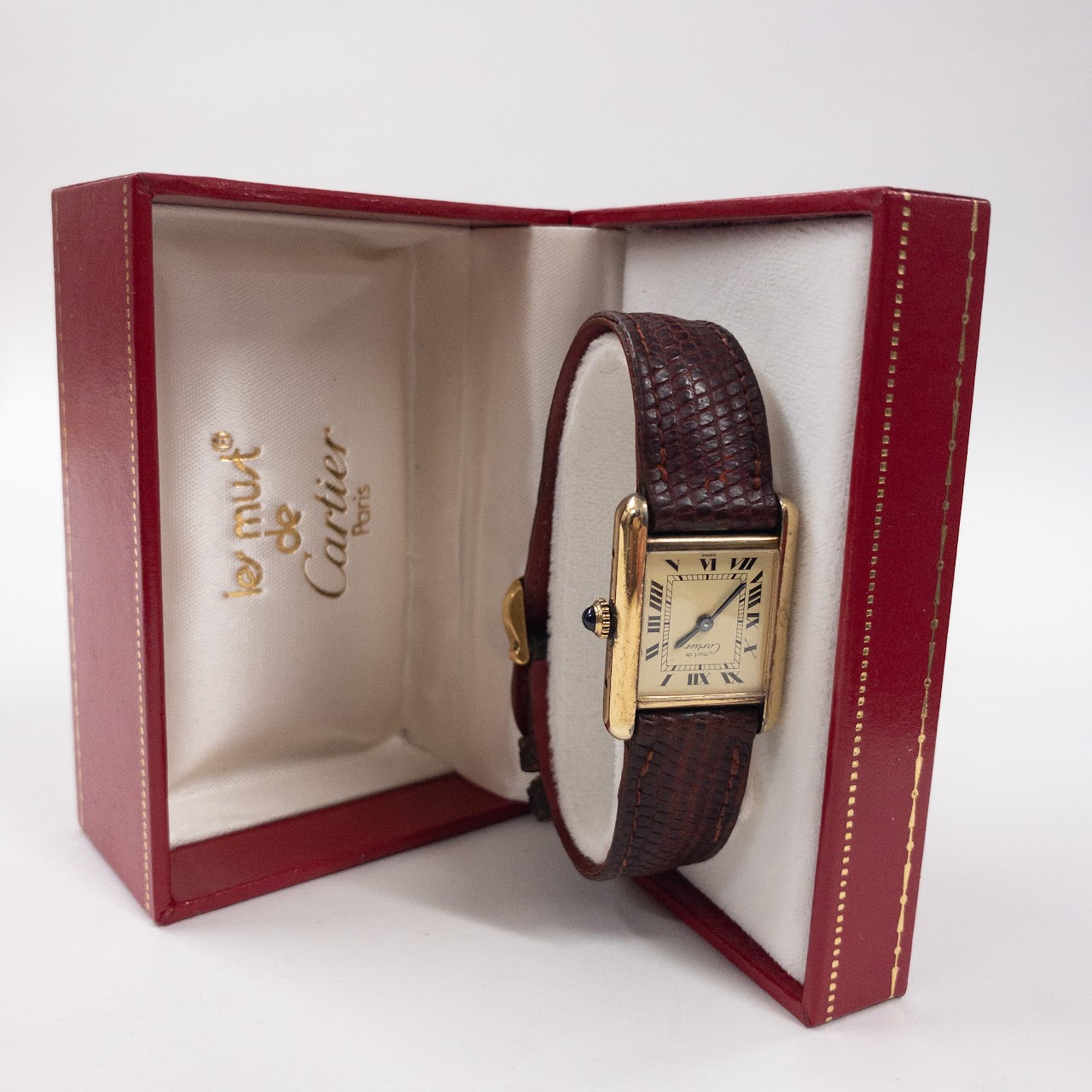 Must de Cartier 18K Gold Plated Vintage Wristwatch