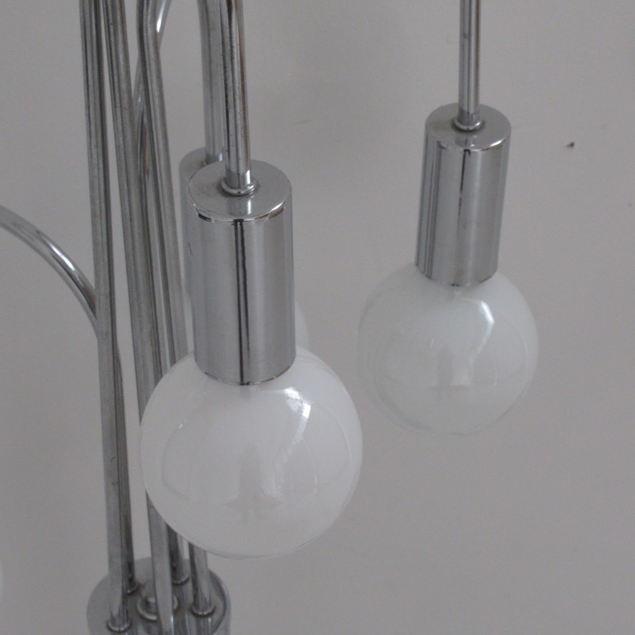 Vintage Five-Bulb Raindrop Chrome Table Lamp