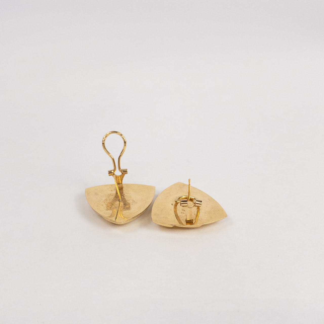 14K Gold Art Deco Revival Reuleaux Earrings