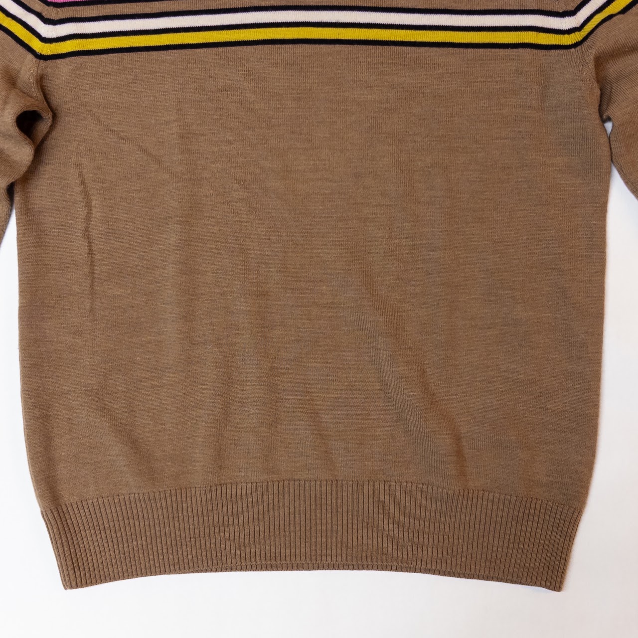 Dries Van Noten Striped Brown Sweater