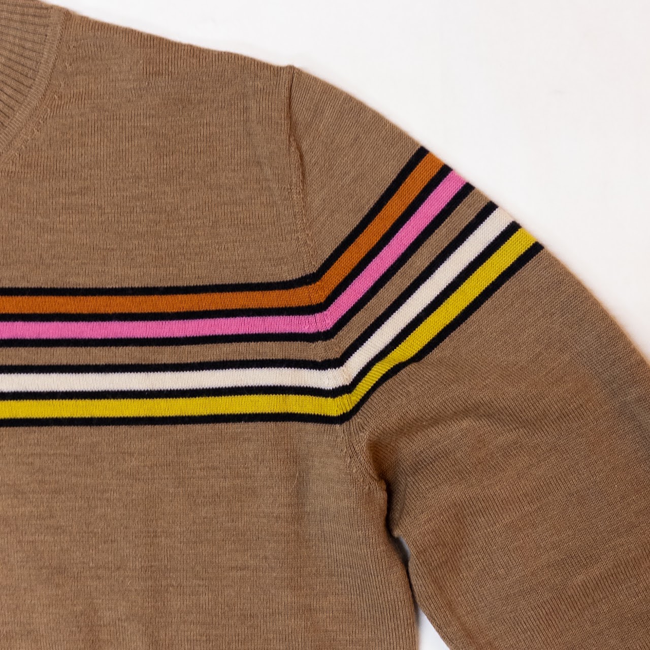 Dries Van Noten Striped Brown Sweater