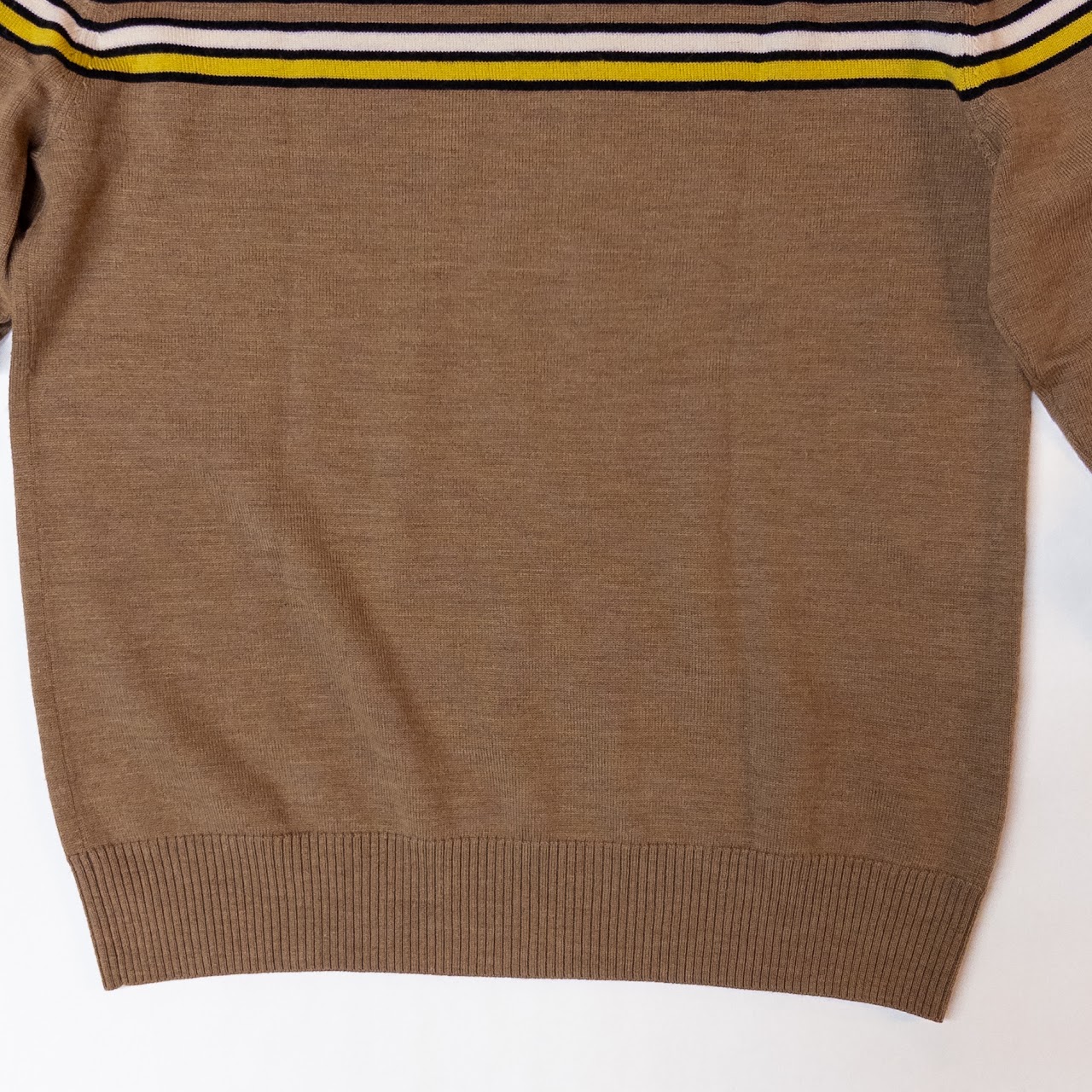 Dries Van Noten Striped Brown Sweater