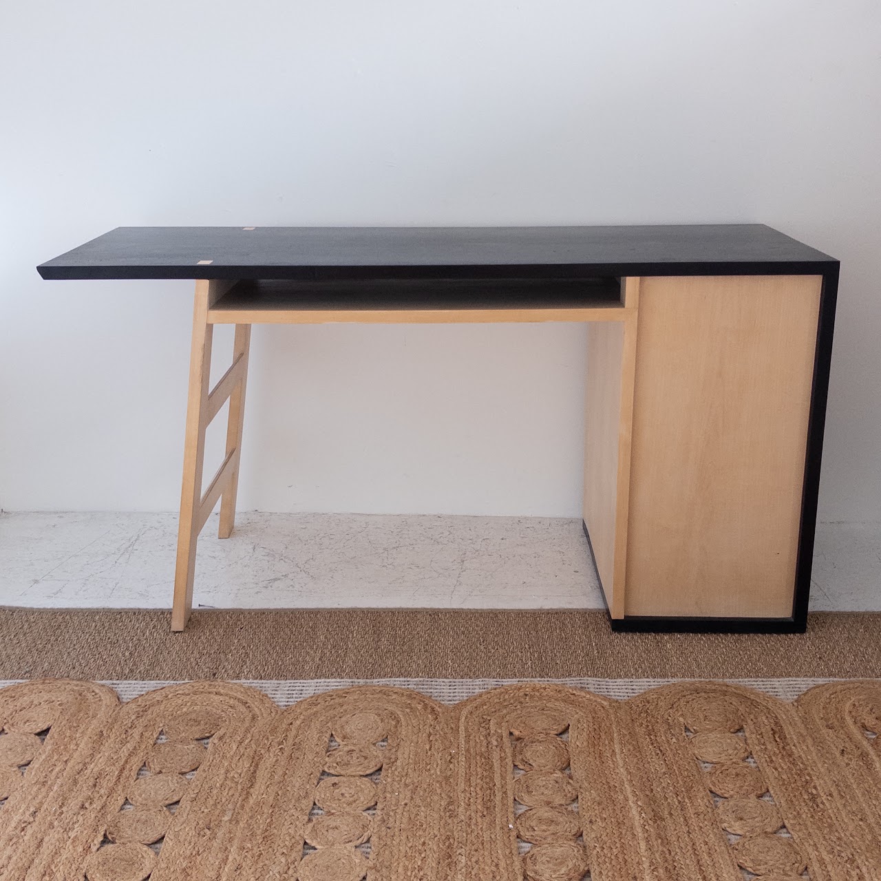 Contemporary Ebonized Maple Desk