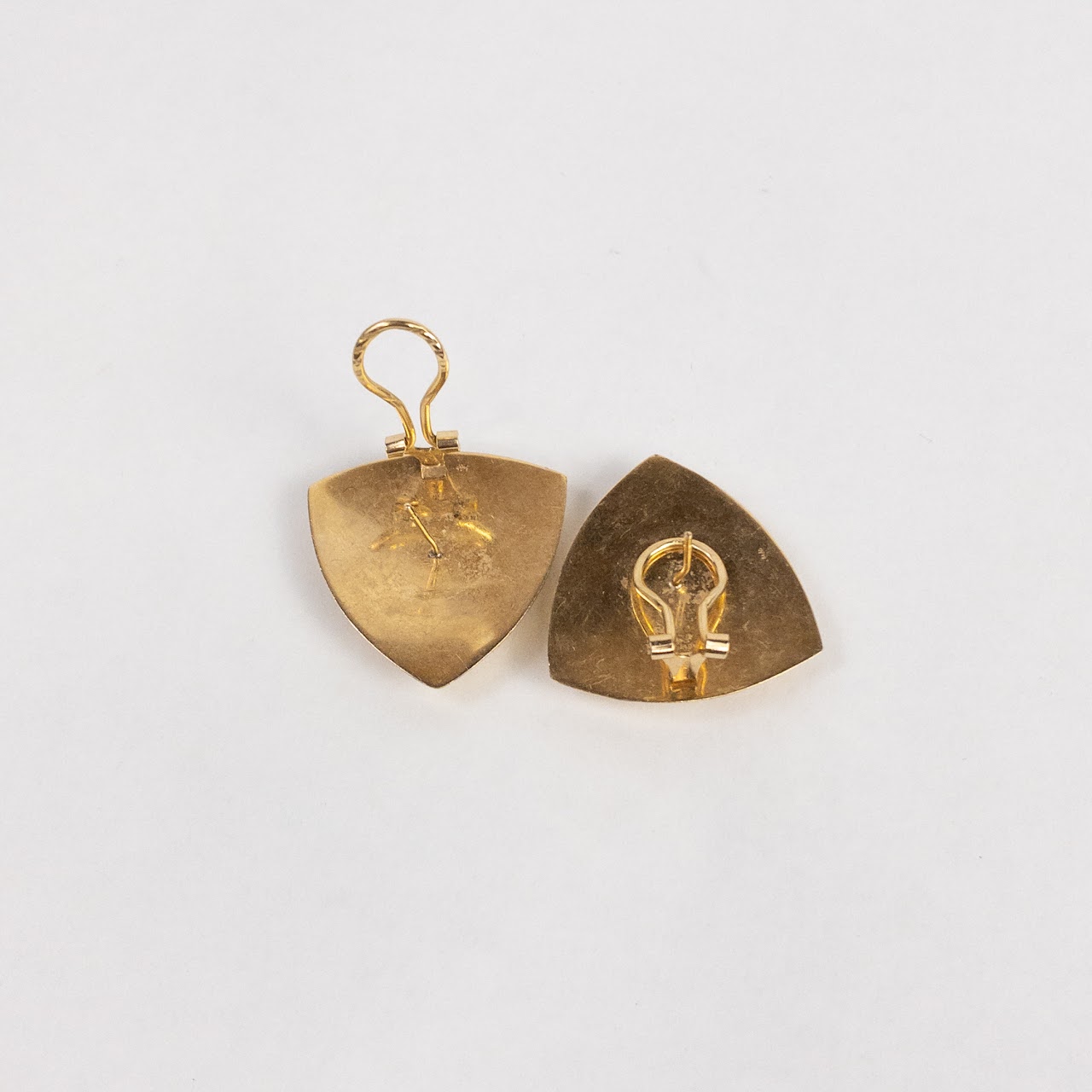 14K Gold Art Deco Revival Reuleaux Earrings