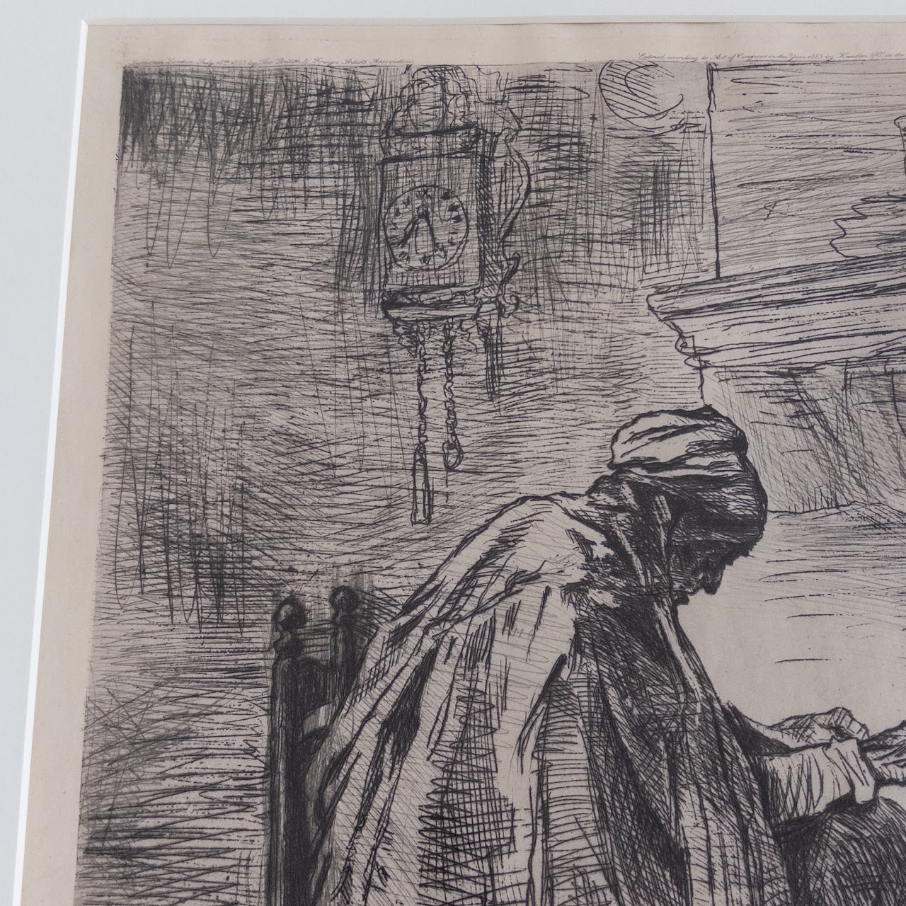 Jozef Israels Signed 'The Hearth' Etching