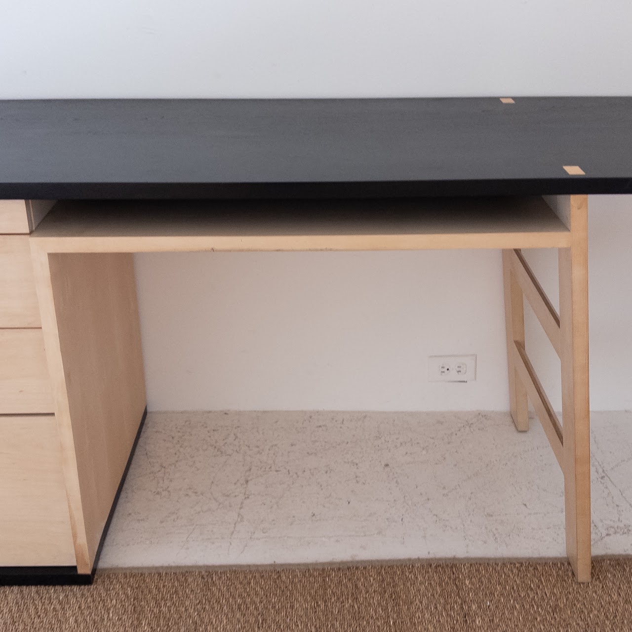 Contemporary Ebonized Maple Desk