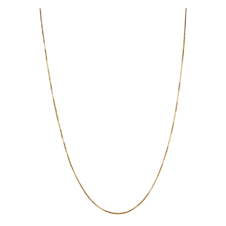 18K Gold Box Chain Necklace