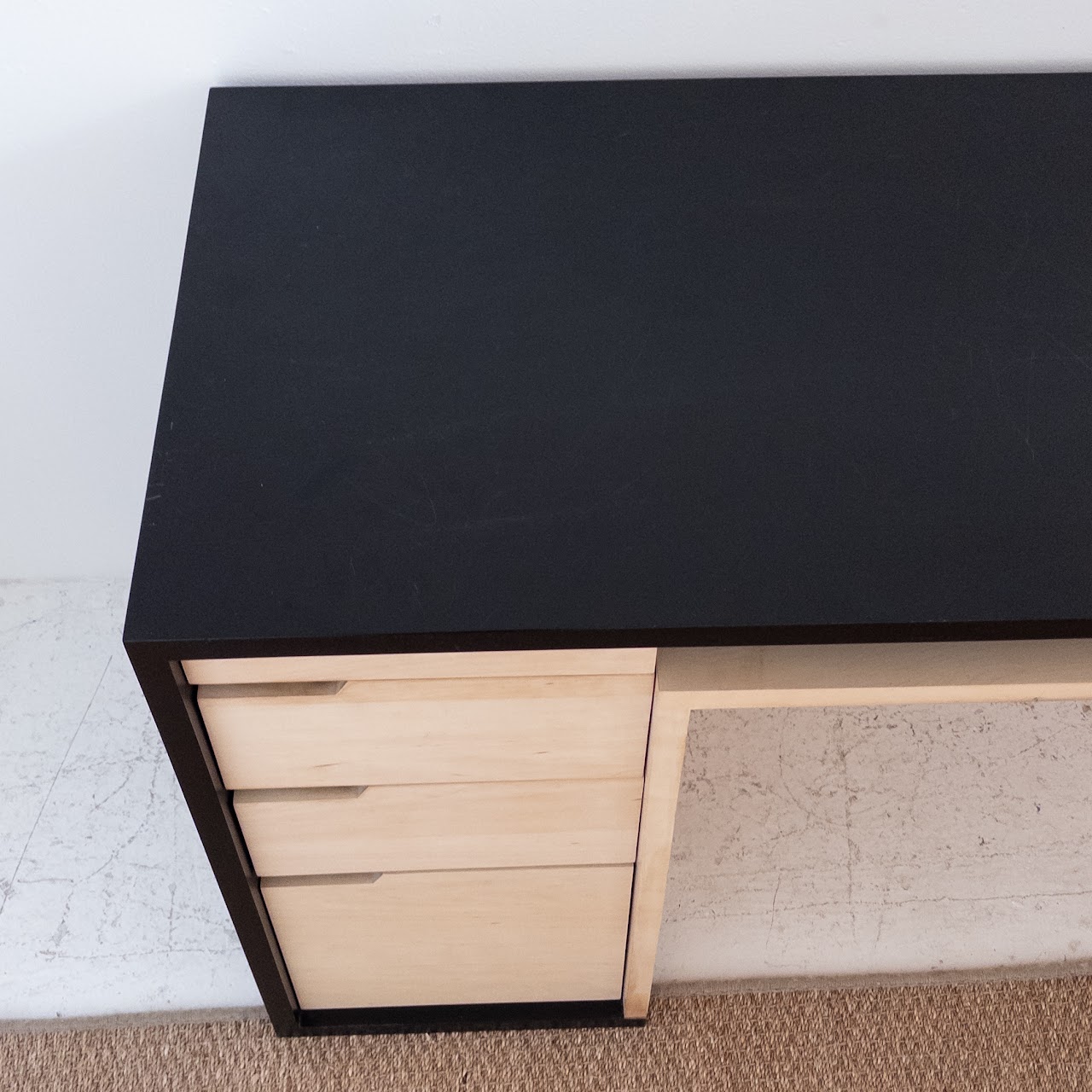 Contemporary Ebonized Maple Desk