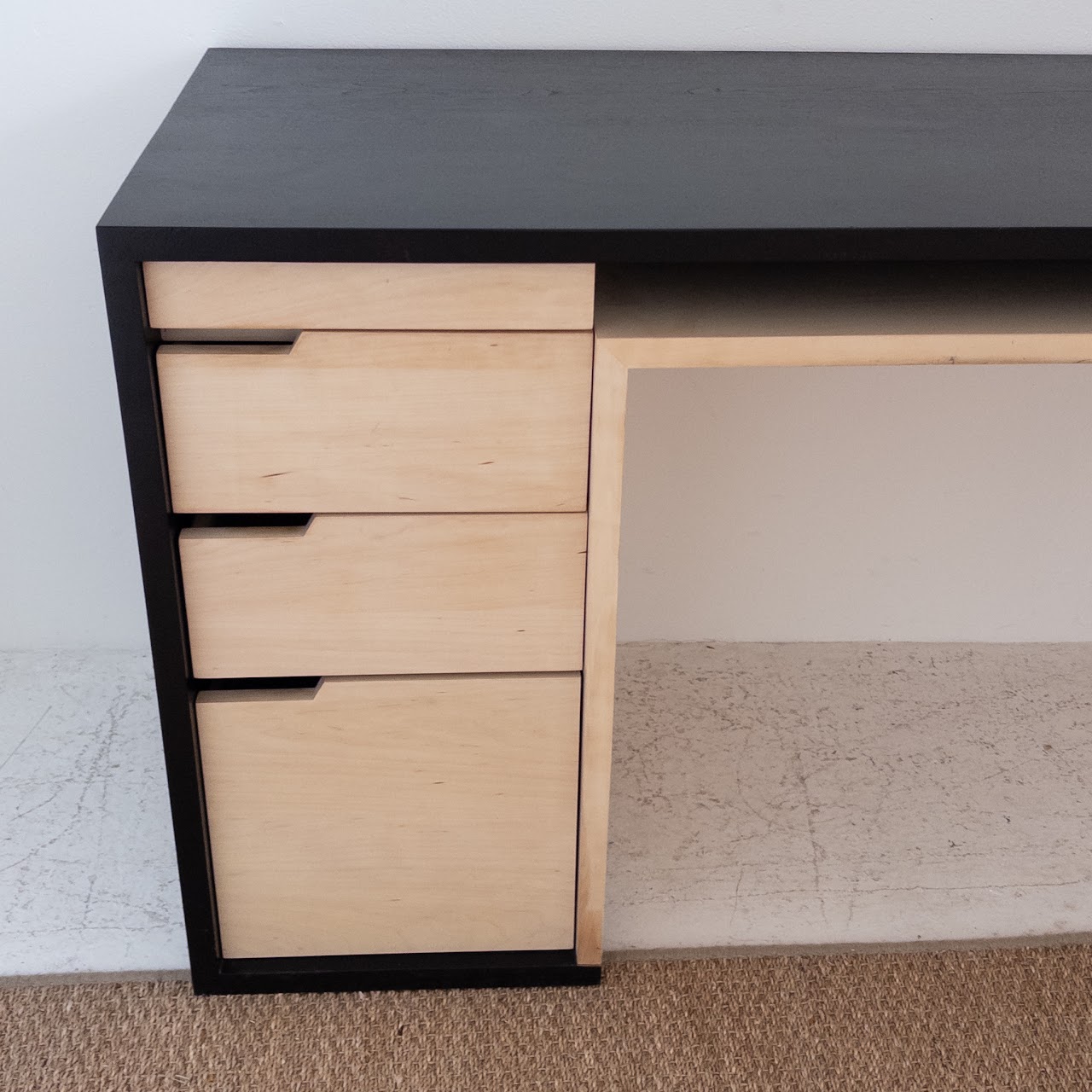 Contemporary Ebonized Maple Desk