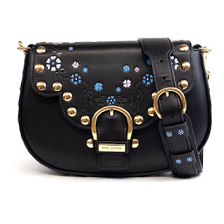 Marc Jacobs Stud Floral Leather Saddle Bag