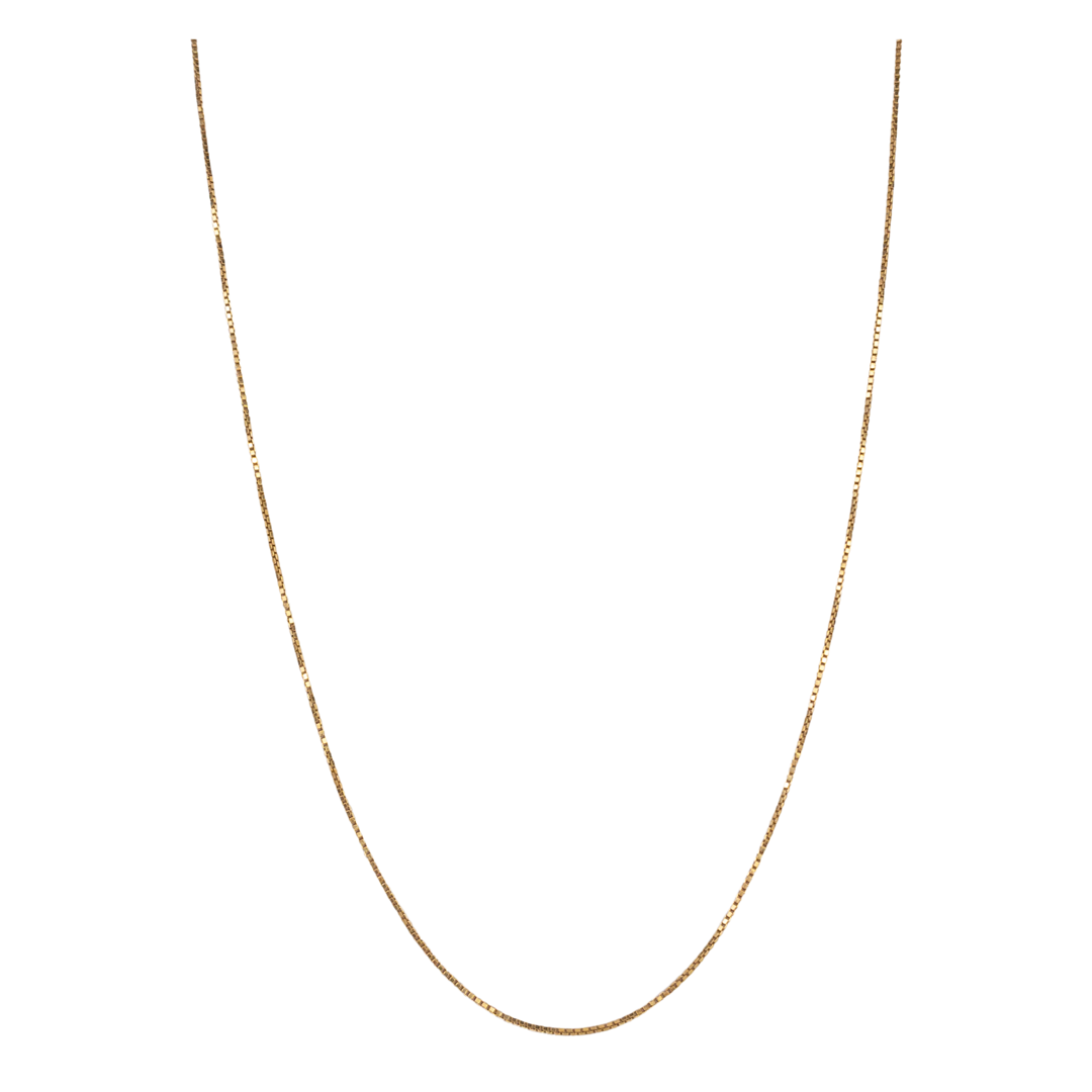 18K Gold Box Chain Necklace