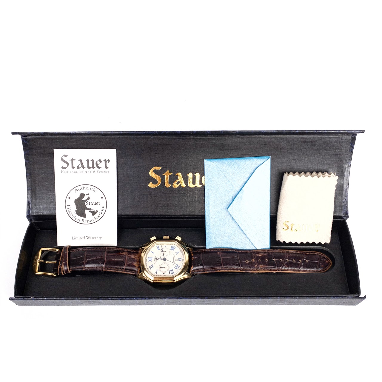 Stauer 'Meisterzeit' Triple Calendar Watch