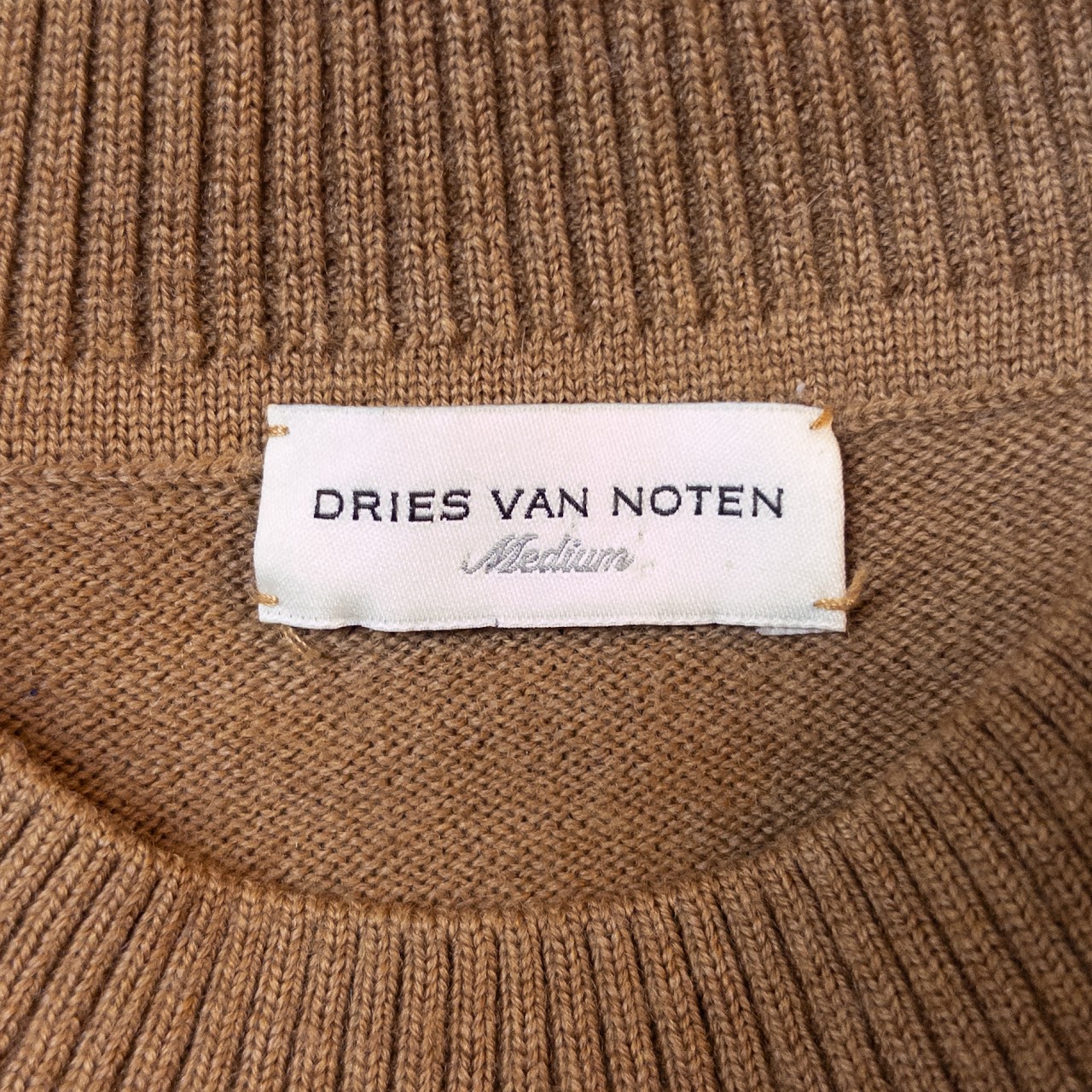 Dries Van Noten Striped Brown Sweater