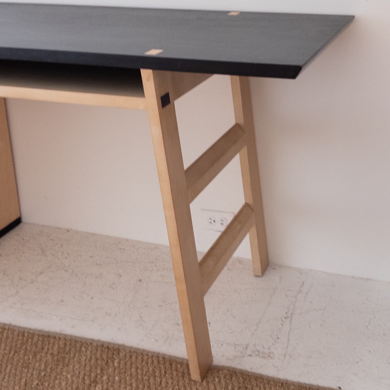 Contemporary Ebonized Maple Desk