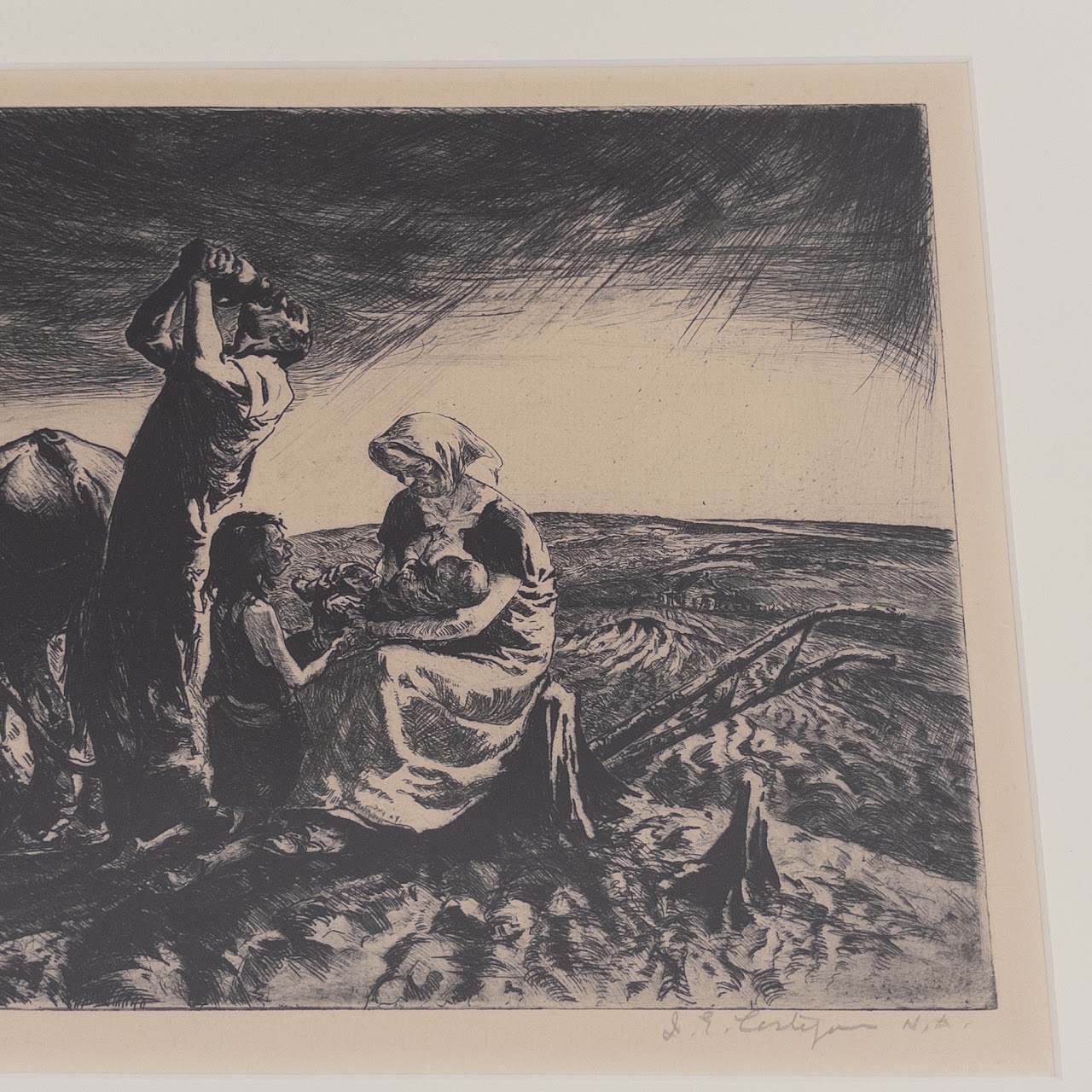 John Edward Costigan Signed 'Worker of the Soil' Etching