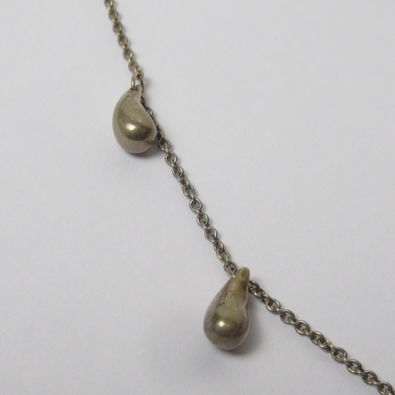 Tiffany & Co. Elsa Peretti Sterling Silver Teardrop Charm Necklace