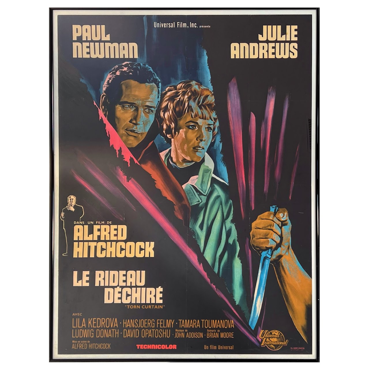 Alfred Hitchcock 'Torn Curtain' Original French Movie Poster