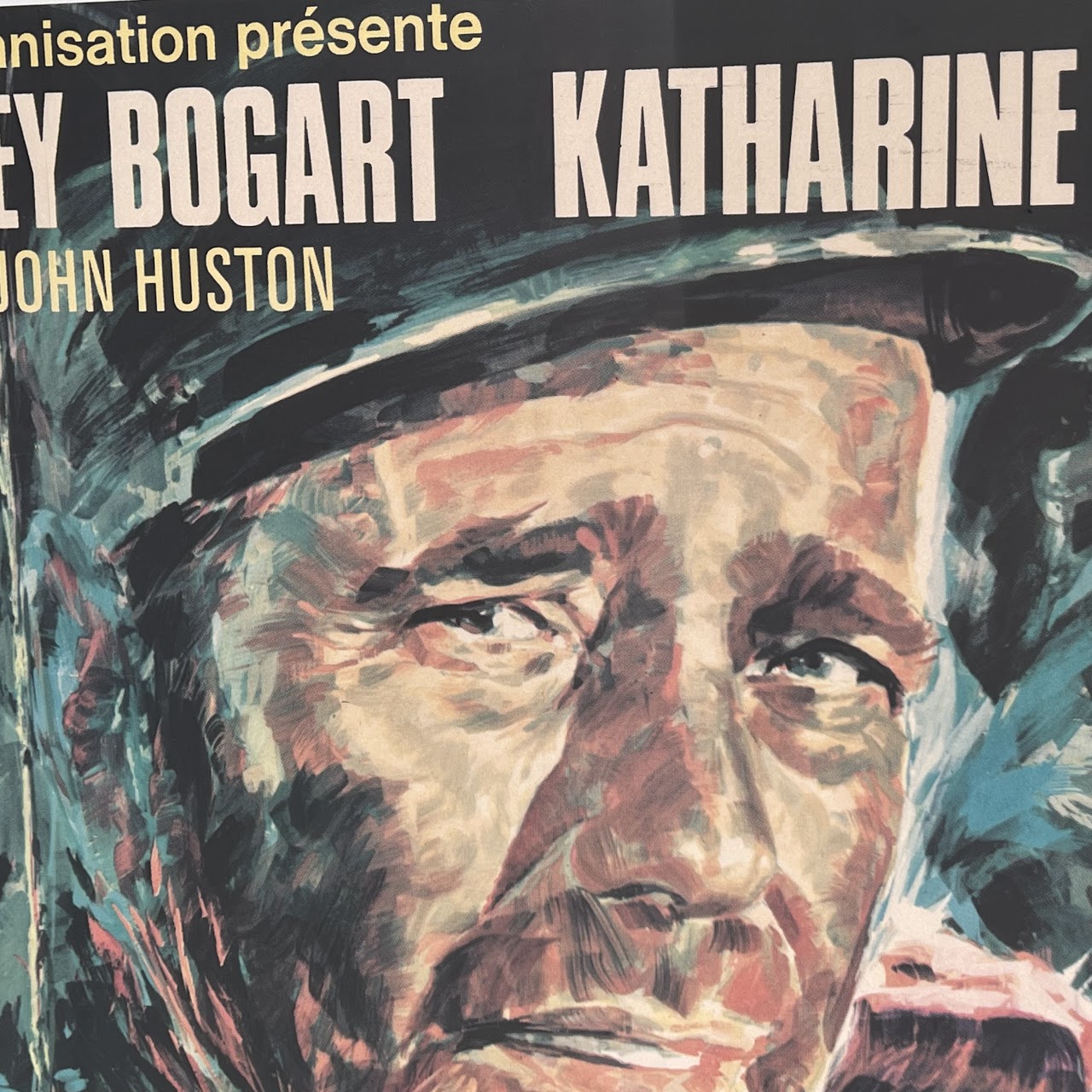 Bogart & Hepburn 'The African Queen' Original French Movie Poster