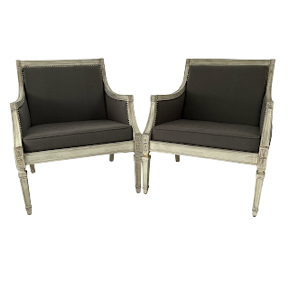 French Country Style Contemporary Armchair Pair