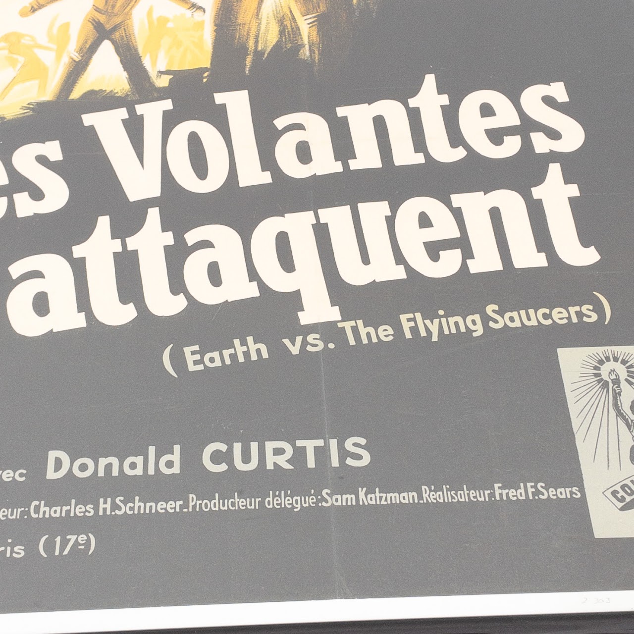 'Earth vs the Flying Saucers' Original French Movie Poster