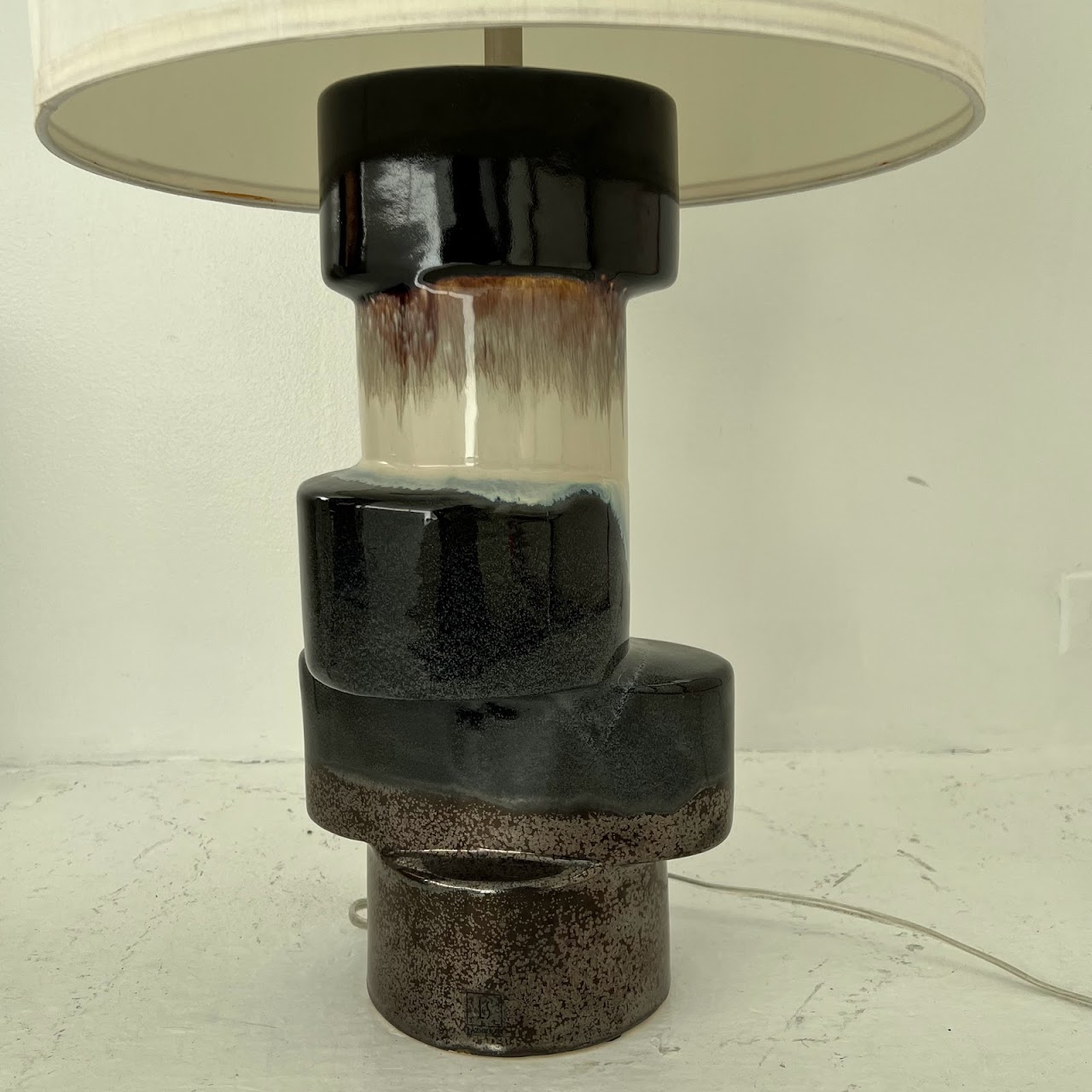 Contemporary Signed Ceramic Table Lamp