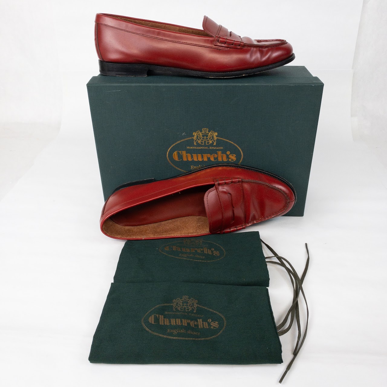 Church's Scarlet Leather Kara 2 Loafers