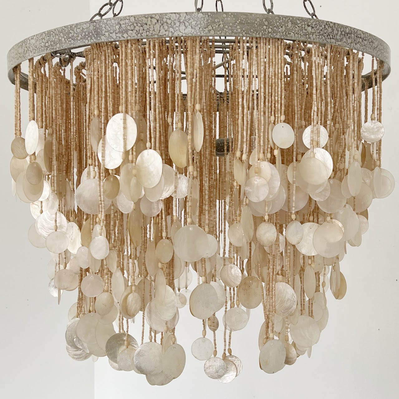 Made Goods Henry Chandelier Capiz Shell and Silver Metal – CLAYTON GRAY HOME